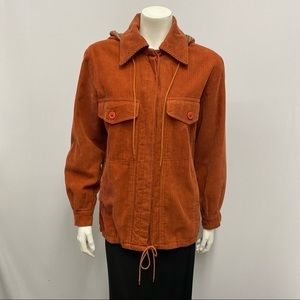 Vintage Huk.A.Poo Corduroy Jacket With Removable Collar Plaid Flannel Lining 11v